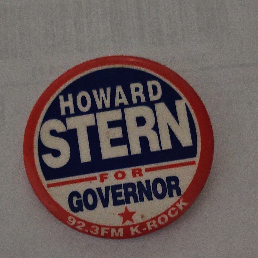 Howard Stern Red and Blue Button